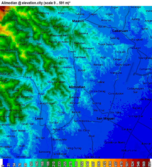 Zoom OUT 2x Alimodian, Philippines elevation map