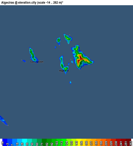 Zoom OUT 2x Algeciras, Philippines elevation map