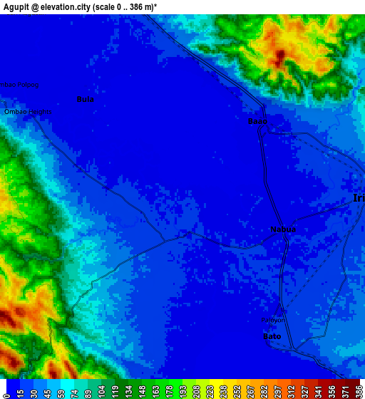 Zoom OUT 2x Agupit, Philippines elevation map