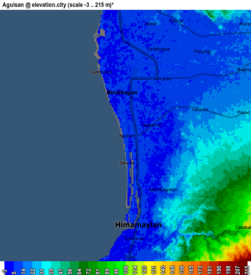 Zoom OUT 2x Aguisan, Philippines elevation map