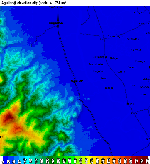 Zoom OUT 2x Aguilar, Philippines elevation map