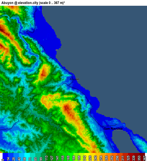 Zoom OUT 2x Abuyon, Philippines elevation map