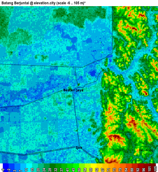 Zoom OUT 2x Batang Berjuntai, Malaysia elevation map