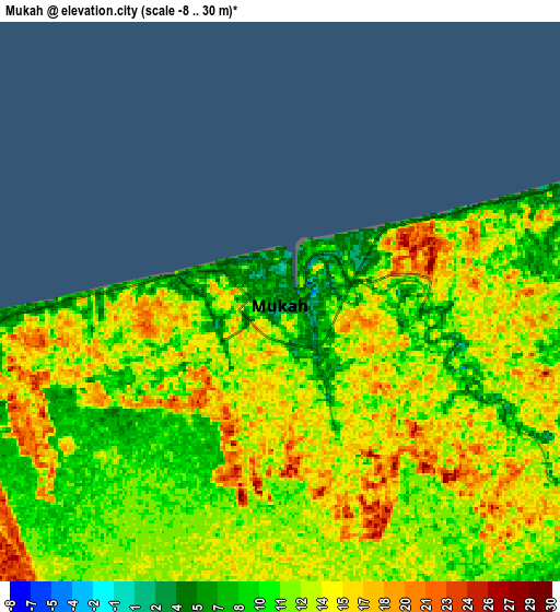 Zoom OUT 2x Mukah, Malaysia elevation map
