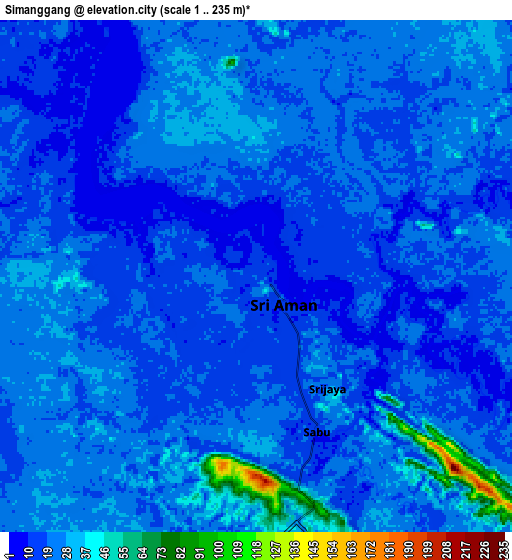Zoom OUT 2x Simanggang, Malaysia elevation map