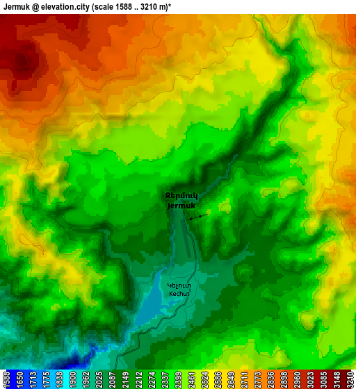 Zoom OUT 2x Jermuk, Armenia elevation map