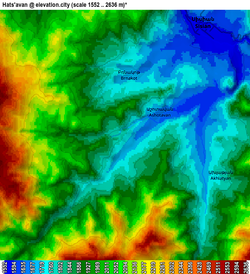 Zoom OUT 2x Hats’avan, Armenia elevation map