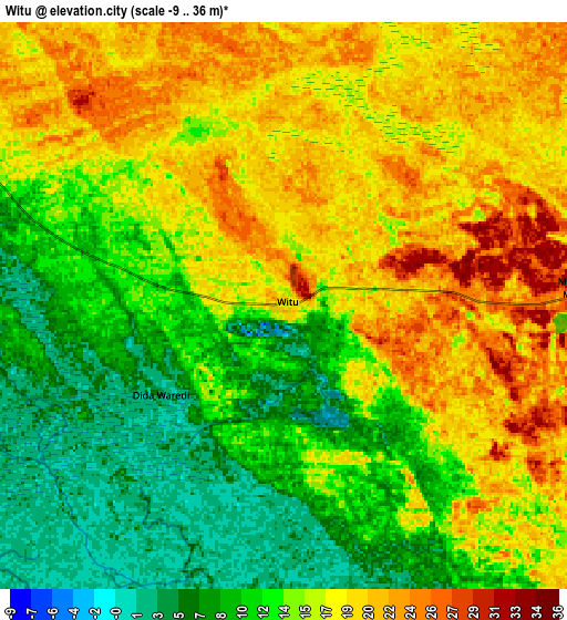 Zoom OUT 2x Witu, Kenya elevation map