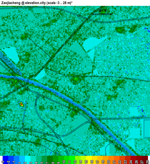 Zoom OUT 2x Zaojiacheng, China elevation map