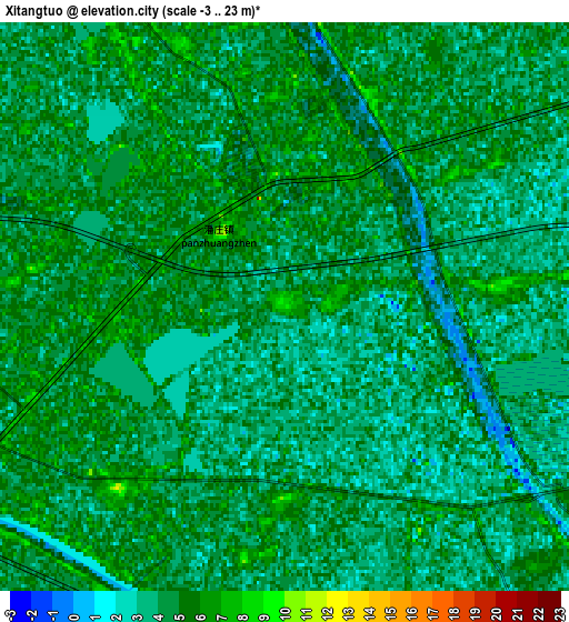 Zoom OUT 2x Xitangtuo, China elevation map