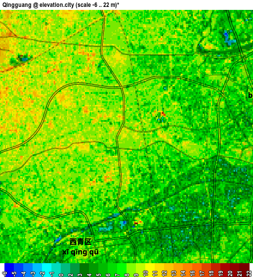 Zoom OUT 2x Qingguang, China elevation map