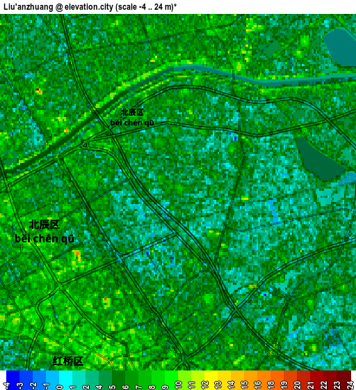 Zoom OUT 2x Liu’anzhuang, China elevation map