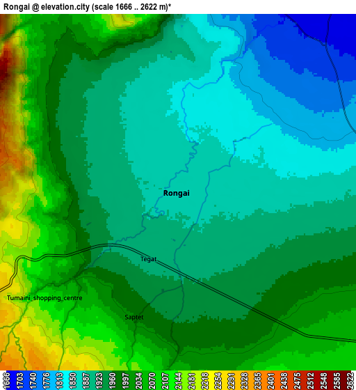 Zoom OUT 2x Rongai, Kenya elevation map
