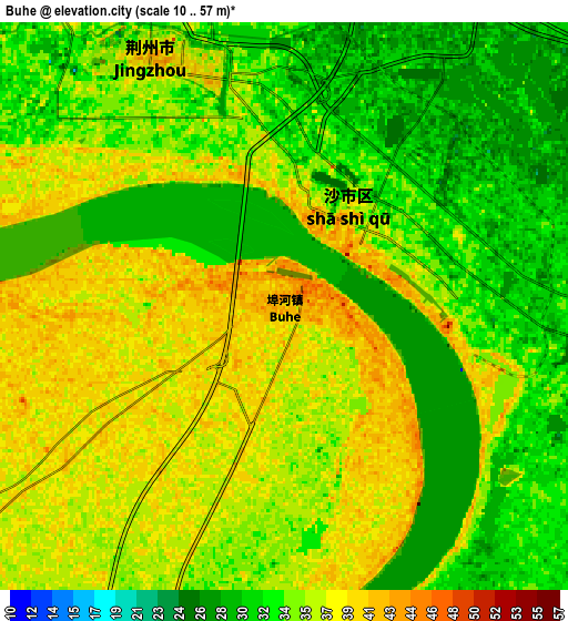 Zoom OUT 2x Buhe, China elevation map