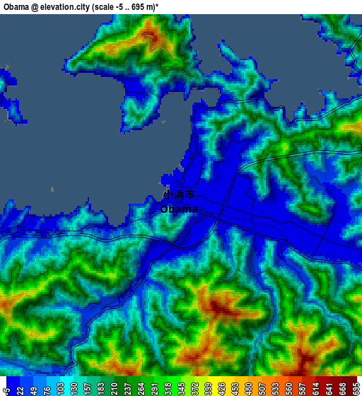 Zoom OUT 2x Obama, Japan elevation map