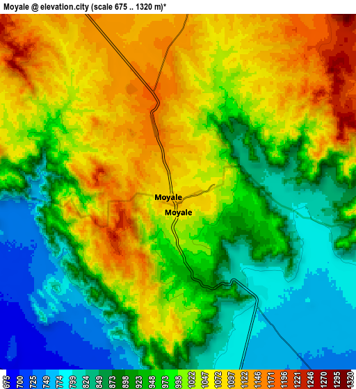 Zoom OUT 2x Moyale, Kenya elevation map
