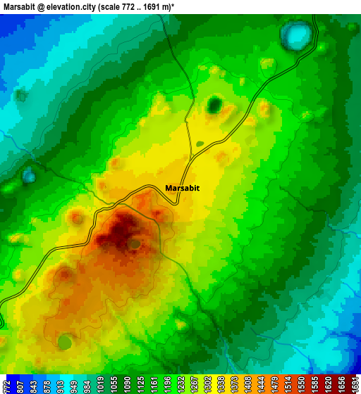 Zoom OUT 2x Marsabit, Kenya elevation map