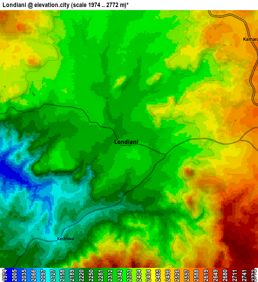 Zoom OUT 2x Londiani, Kenya elevation map