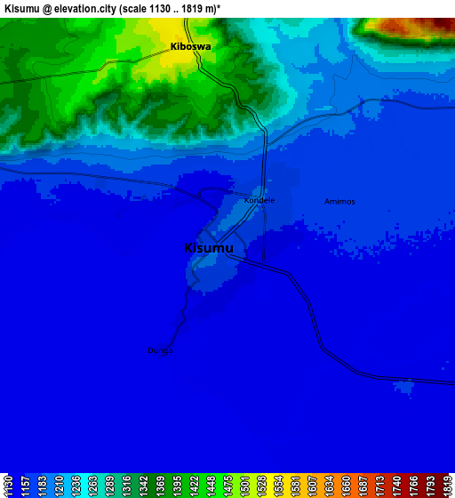 Zoom OUT 2x Kisumu, Kenya elevation map