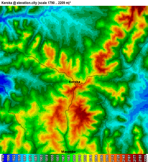 Zoom OUT 2x Keroka, Kenya elevation map