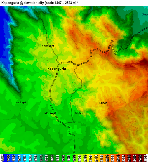 Zoom OUT 2x Kapenguria, Kenya elevation map