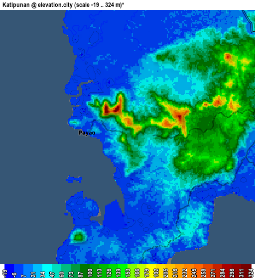 Zoom OUT 2x Katipunan, Philippines elevation map