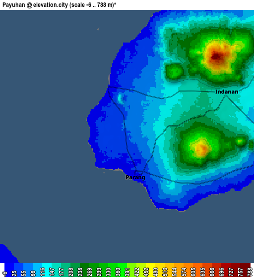 Zoom OUT 2x Payuhan, Philippines elevation map