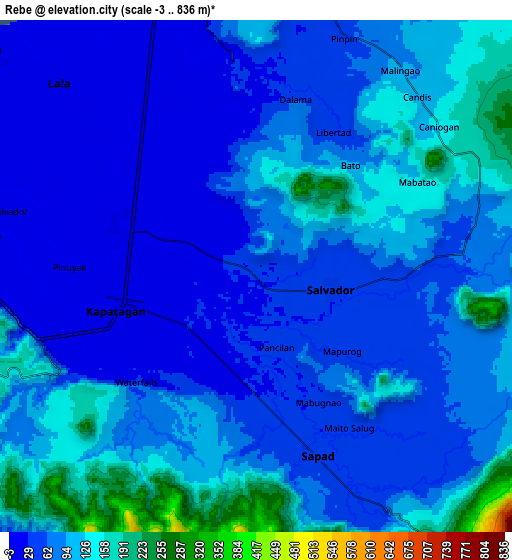 Zoom OUT 2x Rebe, Philippines elevation map