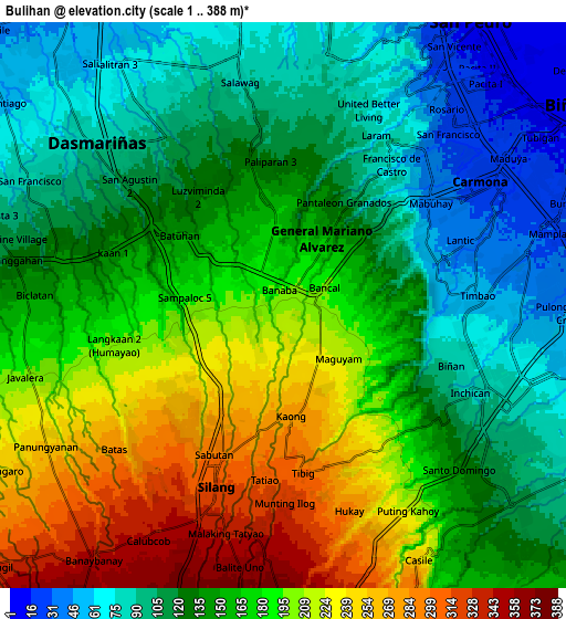 Zoom OUT 2x Bulihan, Philippines elevation map