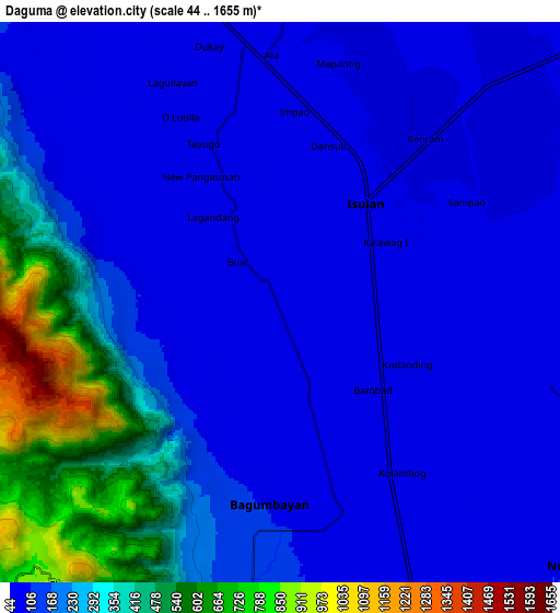 Zoom OUT 2x Daguma, Philippines elevation map