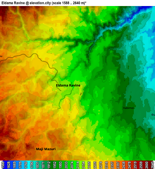 Zoom OUT 2x Eldama Ravine, Kenya elevation map