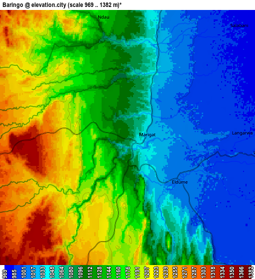 Zoom OUT 2x Baringo, Kenya elevation map