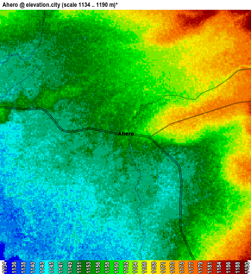 Zoom OUT 2x Ahero, Kenya elevation map
