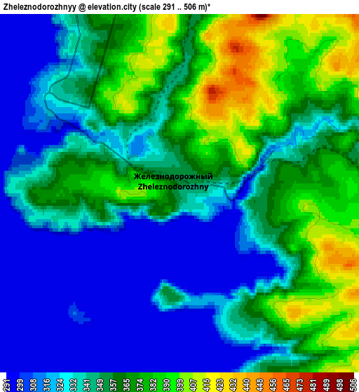 Zoom OUT 2x Zheleznodorozhnyy, Russia elevation map