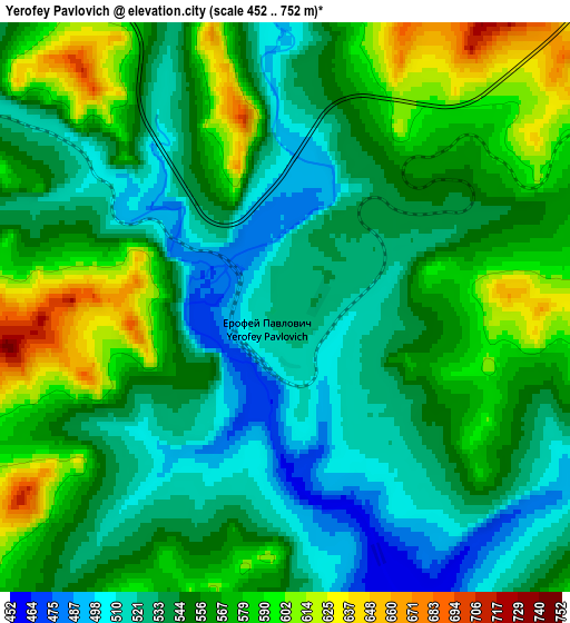 Zoom OUT 2x Yerofey Pavlovich, Russia elevation map