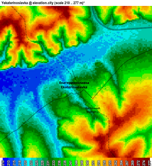 Zoom OUT 2x Yekaterinoslavka, Russia elevation map
