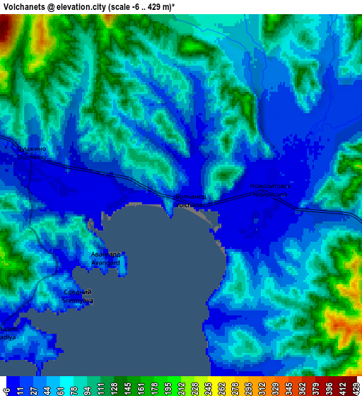 Zoom OUT 2x Volchanets, Russia elevation map