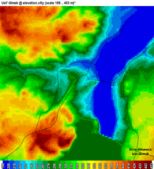 Zoom OUT 2x Ust’-Ilimsk, Russia elevation map