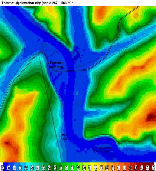 Zoom OUT 2x Tommot, Russia elevation map