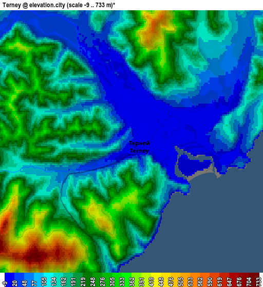 Zoom OUT 2x Terney, Russia elevation map