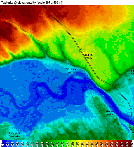 Zoom OUT 2x Tayturka, Russia elevation map