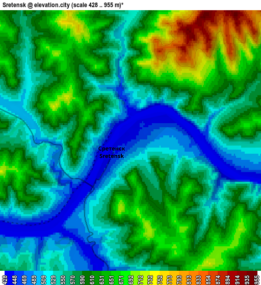 Zoom OUT 2x Sretensk, Russia elevation map