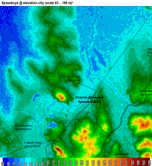 Zoom OUT 2x Spasskoye, Russia elevation map