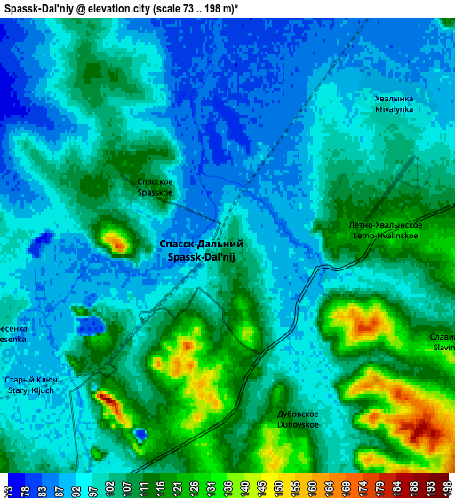 Zoom OUT 2x Spassk-Dal’niy, Russia elevation map