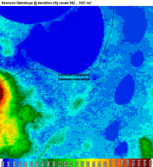 Zoom OUT 2x Sosnovo-Ozerskoye, Russia elevation map