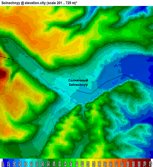 Zoom OUT 2x Solnechnyy, Russia elevation map