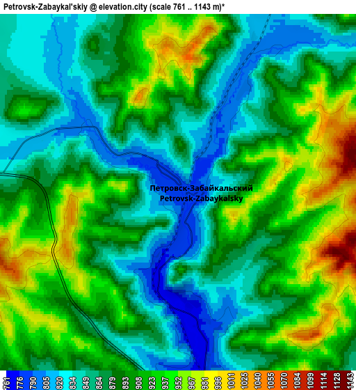 Zoom OUT 2x Petrovsk-Zabaykal’skiy, Russia elevation map