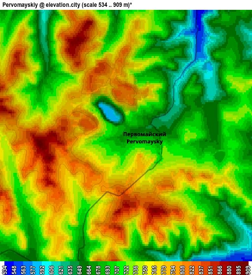 Zoom OUT 2x Pervomayskiy, Russia elevation map