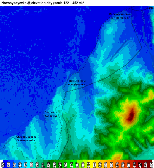 Zoom OUT 2x Novosysoyevka, Russia elevation map