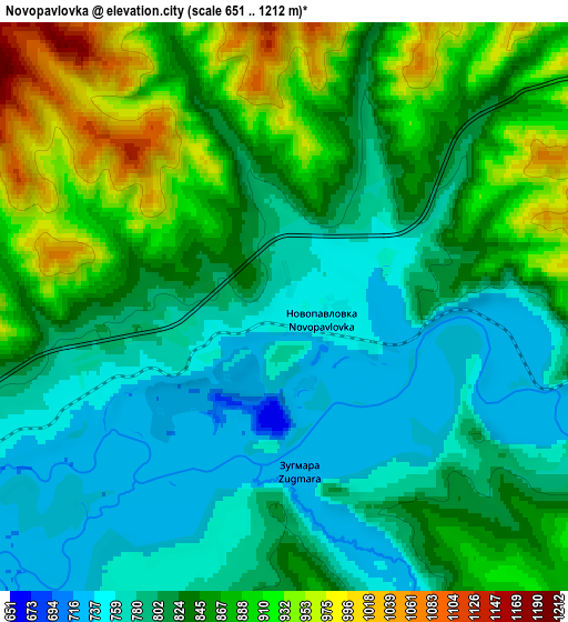 Zoom OUT 2x Novopavlovka, Russia elevation map